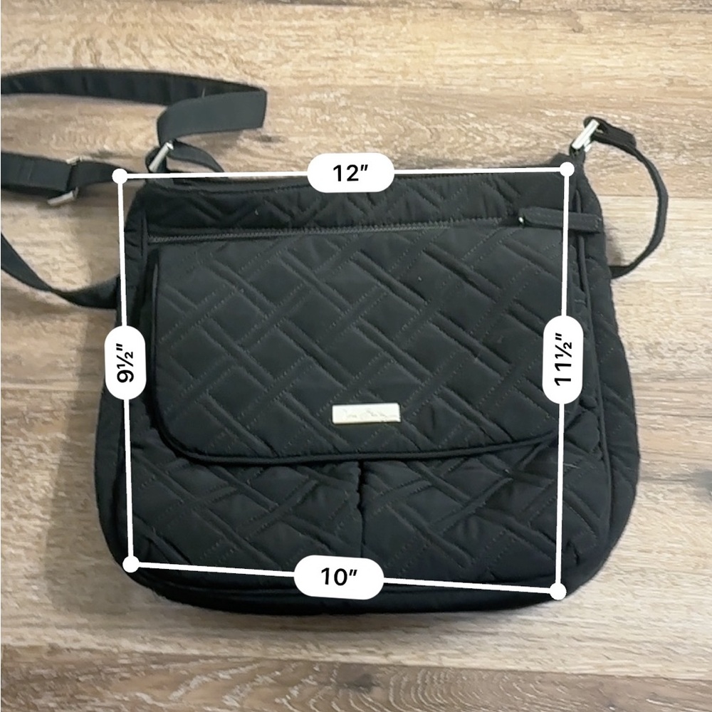 Vera Bradley Black Quilted Crossbody Bag - Picture 2 of 8